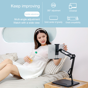 Support de téléphone de bureau EONLINE, support universel <span class=keywords><strong>pour</strong></span> <span class=keywords><strong>tablette</strong></span>, support de diffusion en direct, clips d'ancrage, <span class=keywords><strong>trépied</strong></span> extensible réglable - Product Image 4