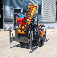 Petite machine de forage de puits d'eau sur chenilles SM200, diesel, 200 m, certifiée CE