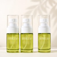 Botol Semprot Pompa Kaca Mini 20ml Warna Hijau Zaitun Bening Ukuran TSA Isi Ulang Toner Parfum Kemasan Portabel OEM