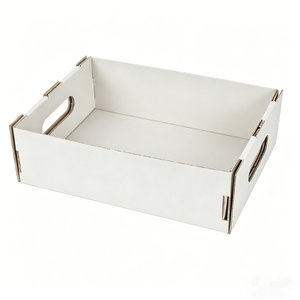 Boîtes <span class=keywords><strong>d</strong></span>'expédition en carton ondulé blanc sur mesure, matériaux recyclés, boîte à plateau avec laminage mat pour produits ménagers - Product Image 1