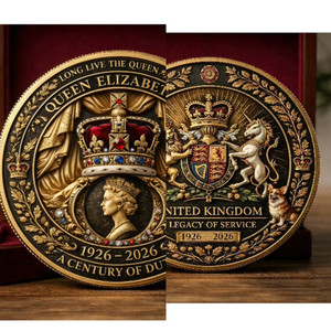 Moneta Commemorativa Personalizzata dell'Anniversario della Regina Elisabetta II, Placcata in <span class=keywords><strong>Oro</strong></span>, Produttore OEM di Monete Souvenir in Metallo - Product Image 6