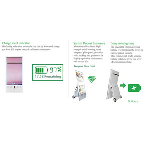 Outdoor 32 43 55 Inch Digital Poster Waterproof IP65 High Brightness Battery Powered Charging Portable Digital Signage - Product Image 5