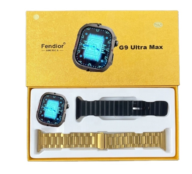 G9 Ultra MAX Sports Golden Smart Watch two bands S9 Reloj Fitness Tracker Blood Pressure Sleep Monitor BT Call Smartwatch
