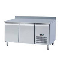 Service tout-en-un, équipement de réfrigération commerciale sur mesure, réfrigérateur sous comptoir en acier inoxydable, refroidissement par ventilateur, 2 portes, 260L