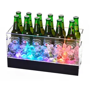Led rechargeable acrylic night club bar lighted liquor beer wine whiskey vodka bottle display stand presenter led wine Glorifier