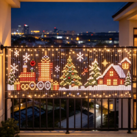 Guirlandes LED à commande par application DIY, synchronisation musicale, IP65, pour la décoration de Noël, fenêtre extérieure, balcon