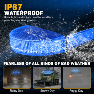 Nuova Barra Luminosa Stroboscopica da Tetto da 22,5 Pollici, Luci di Emergenza per Segnalazione Stradale, <span class=keywords><strong>Lampeggiante</strong></span> <span class=keywords><strong>Blu</strong></span> Personalizzabile a Doppio Lato - Product Image 3