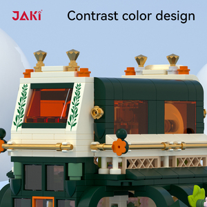 JAKI Flower House <span class=keywords><strong>City</strong></span> Street <span class=keywords><strong>View</strong></span> Monet Garden MOC Toy Construction Building Blocks Set di giocattoli per ragazze - Product Image 5