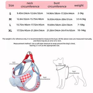 Haustier Hund Katze Accessoires Luxus Süßes Schmetterlingsknoten Ziehenfreies Seil Leine Kleiner Hund Katze Leine Geschirr Set - Product Image 5