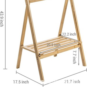 Cross-border foldable clothes rack, bedside storage, <b>hat</b> rack, home bathroom storage, towel rack, living room floor-<b>standing</b> - Product Image 2