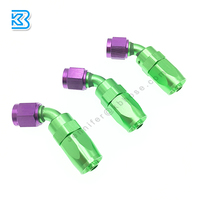 Adaptor Aluminium Betina Swivle-seal 0 45 90 180 Derajat, Fitting Ujung Selang untuk Selang Baja Anti Karat Terjalin