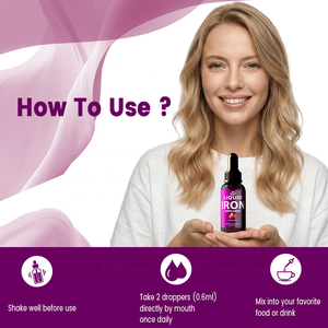 Suplemento Líquido de Hierro Haccp OEM ODM, Gotas para Fortalecer la Sangre para Mujeres y Hombres – Absorción Rápida, Apoya la Energía y la Inmunidad - Product Image 5