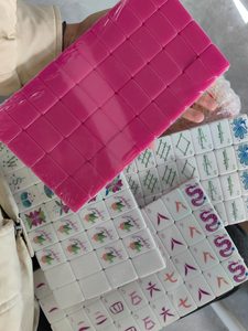 Tuiles <span class=keywords><strong>de</strong></span> Mahjong américaines en acrylique gravées avec une <span class=keywords><strong>photo</strong></span> réelle <span class=keywords><strong>de</strong></span> rose, 4 couleurs # 30, Articles <span class=keywords><strong>de</strong></span> fête écologiques, faible MOQ - Product Image 6