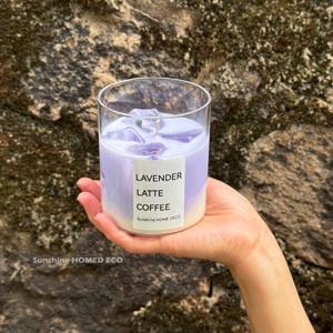 Nouvel arrivage de bougies parfumées d'aromathérapie faites à la main pour la maison, bougies parfumées au café <span class=keywords><strong>latte</strong></span> glacé avec cube glacé pour cadeaux fantaisie - Product Image 5