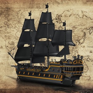 For Black Pearl Pirate Ship 13186 5266 Pcs <b>Building</b> Block <b>Model</b> Unisex for Ages 14 Plus - Product Image 2