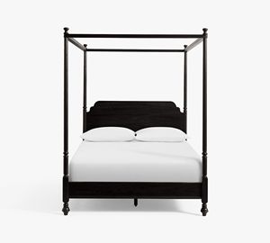 Cama de Panel de Madera Sólida Americana, Clásica, Color Marrón, Estructura de Madera, Tamaño King/Queen, Muebles de Dormitorio Vintage - Product Image 1
