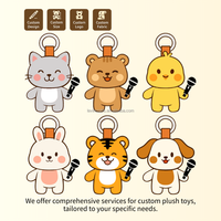 Boîte aveugle en peluche personnalisée à la mode porte-clés ventilateur Souvenir Concert marchandise chien peluche poupée OEM ODM peluche Logo personnalisé