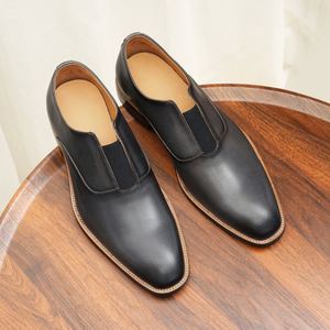 Zapatos de Cuero Personalizados de Alta Calidad para Hombre, Elegantes, Transpirables, Adecuados para Fiestas, Casuales, de Oficina, Antideslizantes - Product Image 5