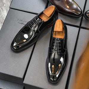 Prezzo di fabbrica comode scarpe Derby italiane da lavoro Casual formali classiche <span class=keywords><strong>eleganti</strong></span> scarpe in pelle per uomo all'ingrosso - Product Image 5