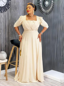 Новинка: Длинное вечернее платье макси из камвольной ткани с цветочным принтом, стразами и бисером, с длинными рукавами, для церемоний и торжеств. - Product Image 6