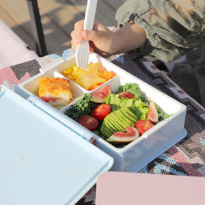 Boîte à <span class=keywords><strong>lunch</strong></span> carrée Bento sac à dos résistant au plomb de haute qualité pour enfants-Matériaux sûrs Empilable écologique 3 comparaisons incluses - Product Image 5