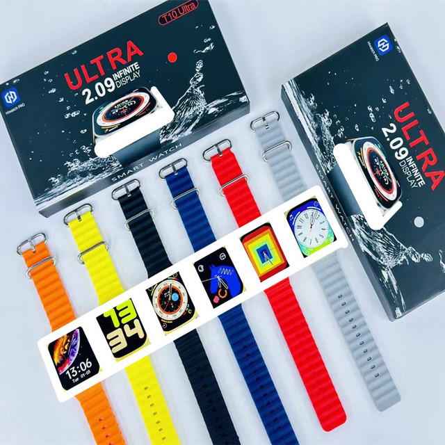 T10 Ultra Smartwatch for Men Multi-Function Bluetooth Calling Sports Model T900 Ultra Huaqiangbei Version Made China Includes