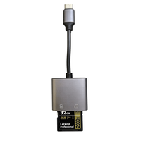 Lecteur de carte SD USB Type C 2.0, adaptateur de mémoire OTG portable en alliage d'aluminium pour ordinateur portable, tablette, téléphone, appareil photo, transfert de fichiers