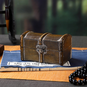 Boîte de rangement en bois vintage Mystic Arts, gris vieilli, MDF, style classique, boîte à bijoux, décoration d'intérieur, emballage cadeau - Product Image 5