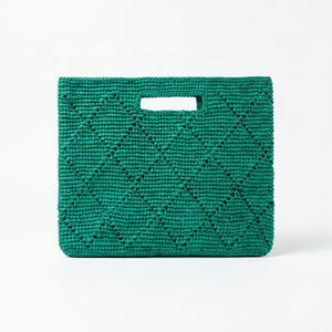 <b>Green</b> Woven raffia Clutch Bag Handheld <b>Purse</b> Textured Shoulder clutch for Daily Party Travel - Product Image 6