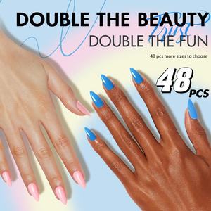 Prensa acrílica para <span class=keywords><strong>uñas</strong></span>, 48 Uds., Cuadrado corto de <span class=keywords><strong>uñas</strong></span> postizas semitransparentes <span class=keywords><strong>naturales</strong></span> para pegar en <span class=keywords><strong>uñas</strong></span> para mujeres, uso diario - Product Image 4