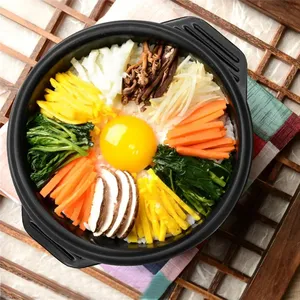 Cuenco Dolsot de cerámica ecológico Premium coreano Bibimbap, cazuela de fideos de arroz, bandeja de tazón de sopa de <span class=keywords><strong>algas</strong></span> para juegos de utensilios de cocina comerciales - Product Image 3