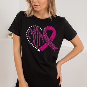 Transferencia de brillo de diamantes de imitación Rosa personalizada para concientización sobre el cáncer de <span class=keywords><strong>mama</strong></span> - Product Image 6