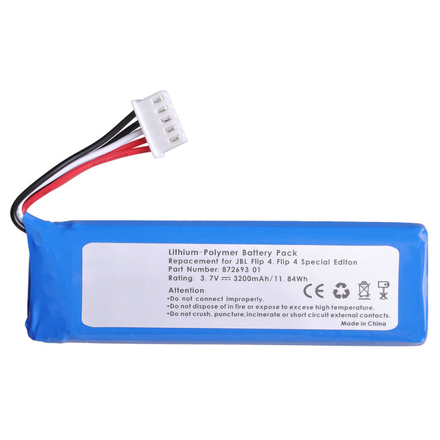 Special Edition Audio Battery  Lithium Polymer Battery  3.7V  3200mAh GSP872693 01 for JBLFlip4   Flip 4