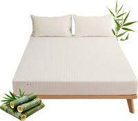 Sábanas de Bambú Orgánico con 5% de Fibra de Plata, 99*203cm, 400 Hilos, Antiestáticas, para Juego de Cama, Venta al Por Mayor