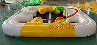 Plateforme flottante gonflable en PVC Drop Stitch pour sports nautiques et natation, certifiée CE, 3,6x3,6m, taille personnalisée pour les centres de villégiature