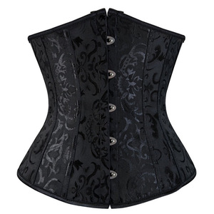 Corset Bustier Jacquard Vintage Tendance Streetwear, Serre-taille Sous la Poitrine Gothique pour Fête et Quotidien, Amincissant pour Femme - Product Image 6