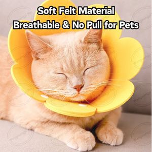 Wound Healing <strong>Cat</strong> Recovery <strong>Collar</strong> After Surgery Breathable Fabric Pet Elizabeth <strong>Collar</strong> with <strong>Buckle</strong> - Product Image 4