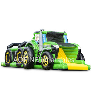 Inflatable Máy kéo chạy 17m vui vẻ Inflatable xe tải Khóa học trở ngại trò chơi thể thao - Product Image 2