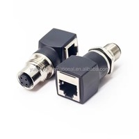 RJ45 커넥터 - M12 원형 A 코드 암수 커넥터 (M12 4핀)
