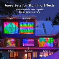 Longshion Smart bricolage LED rideau lumineux IP65 évalué Dimmable RGB bande lumineuse APP contrôleur pour la décoration de la maison de noël