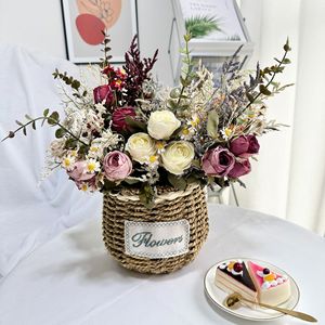 Usine de fleurs artisanales Meiyu, fleurs séchées, couleurs d'automne, soie, décoration de mariage, décoration de la maison - Product Image 5