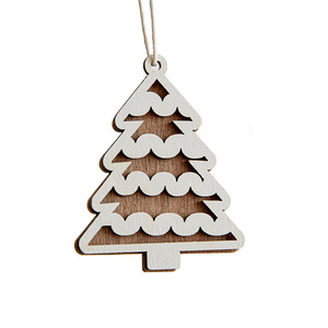 Giáng sinh mới tự làm trang trí cửa sổ nhà gỗ Đồ trang trí Xmas cây bông tuyết treo đồ trang trí lễ hội trang trí nhà - Product Image 1