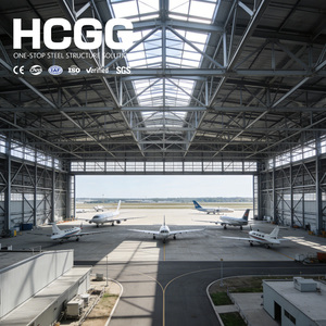 <span class=keywords><strong>Hangar</strong></span> d'avion préfabriqué à longue portée en structure d'acier, entrepôt à poutres H/I et ossature en treillis spatial, construction rapide - Product Image 1