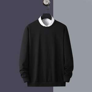 เสื้อสเวตเชิ้ตแขนยาวคอกลมผู้ชาย ราคาดีที่สุด ผลิตตามสั่งจากโรงงาน สำหรับฤดูใบไม้ร่วงและฤดูหนาว สีพื้น - Product Image 2