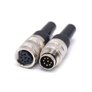 M16 커넥터 케이블 신호 원형 <span class=keywords><strong>Din</strong></span> 커넥터 IP67 8핀 현장 조립형 - Product Image 4