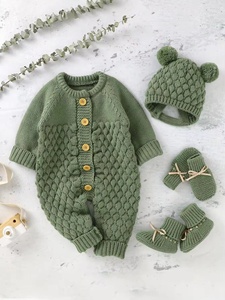 Vente chaude <span class=keywords><strong>hiver</strong></span> bébé tricot <span class=keywords><strong>manteau</strong></span> doux à manches longues chaud pull à capuche veste pour décontracté couleur unie bébé vêtements - Product Image 6