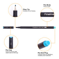 Stylo feutre FOSKA 0.4 mm à encre pigmentée colorée et imperméable pour artistes, croquis, manga, aquarelle, calligraphie et traçage de détails