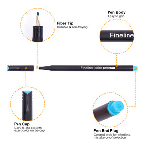 Stylo feutre FOSKA 0.4 mm à encre pigmentée colorée et imperméable pour artistes, croquis, <span class=keywords><strong>manga</strong></span>, aquarelle, calligraphie et traçage de détails - Product Image 3