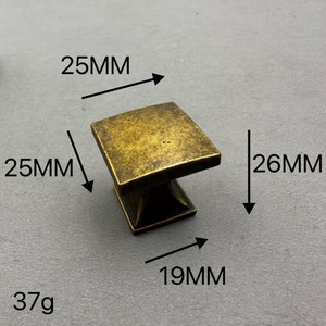 Round Traditional Zinc Alloy Single Hole Golden Finish Bedside <b>Cabinet</b> Door Drawer Handle for Wardrobe Solid Bronze Black - Product Image 5