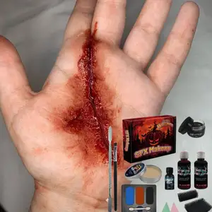 Amzzon Venda Quente Pele Cicatriz Cera Sangue Plasma Halloween Rosto Corpo Pintura SFX Maquiagem Set